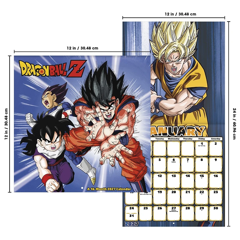 Dragon Ball Z 2027 Wall Calendar