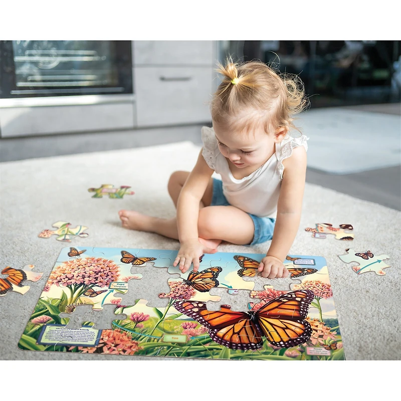 Life Cycle of a Monarch 35 Piece Floor Puzzle - Online Only