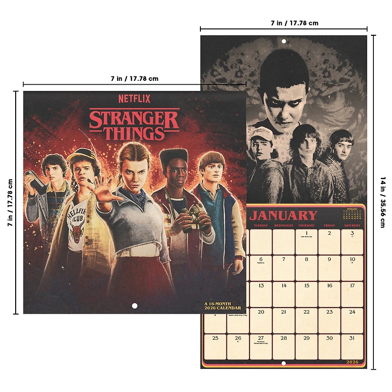 Stranger Things 2026 Mini Calendar