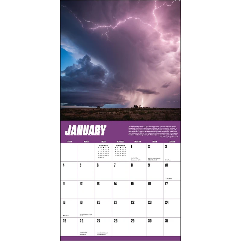 Storm Chasers 2026 Wall Calendar - Online Only