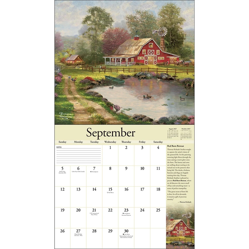 Thomas Kinkade Lights of Home Special Collector's Edition 2027 Deluxe Wall Calendar