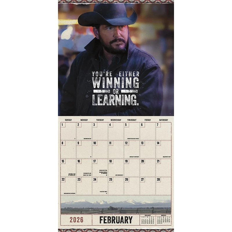Yellowstone Rip Wheeler 2026 Wall Calendar - Online Only