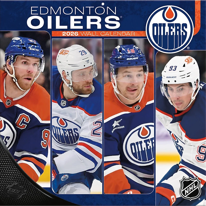 NHL Edmonton Oilers 2026 Wall Calendar