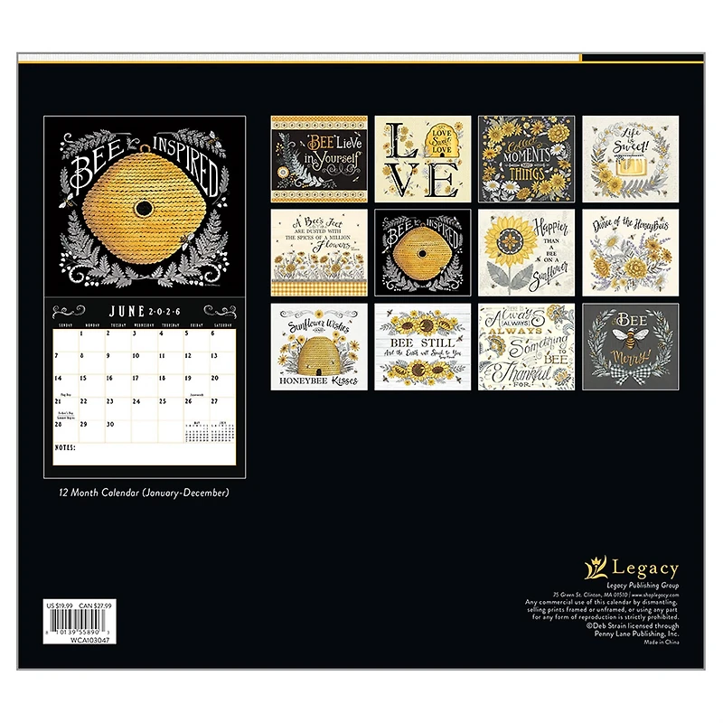 Beeutiful Life 2026 Deluxe Wall Calendar - Online Only