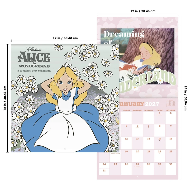 Alice in Wonderland 2027 Wall Calendar