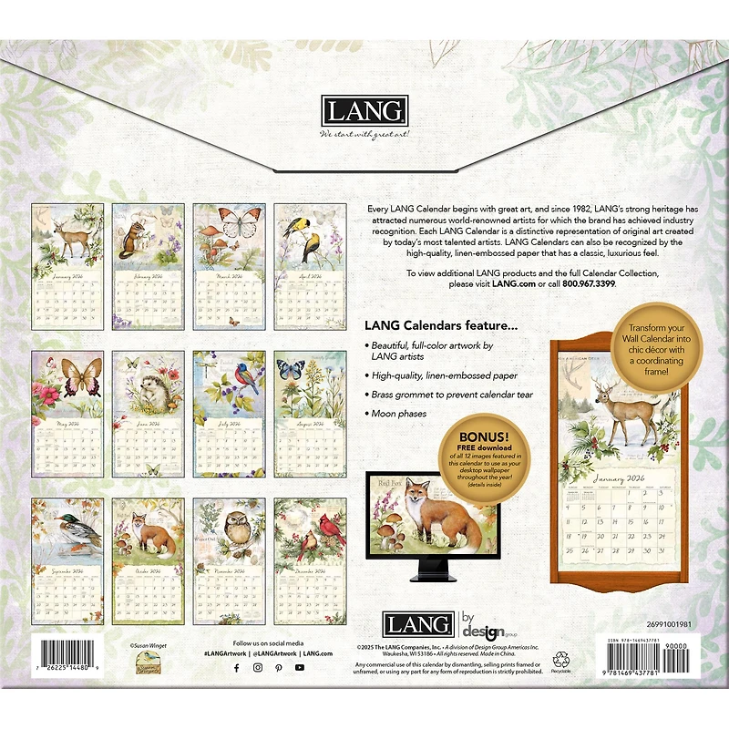 Field Guide 2026 Deluxe Wall Calendar