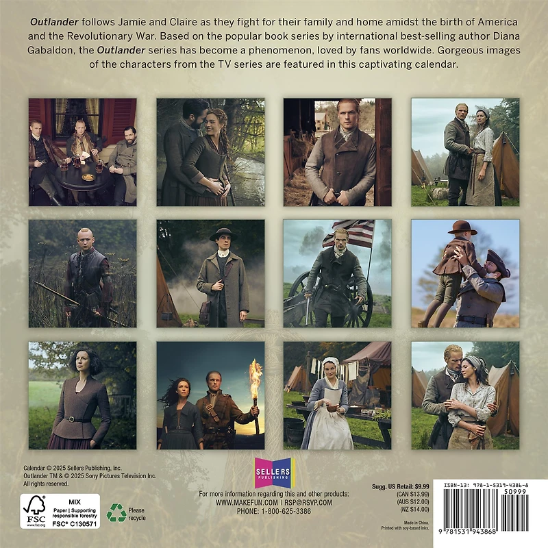 Outlander 2026 Mini Calendar