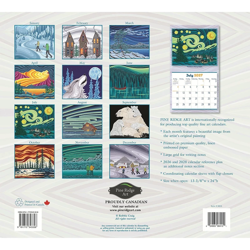Quiet Places 2027 Wall Calendar - Online Only