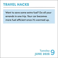 Travel Hacks 2026 Box Calendar - Online Only