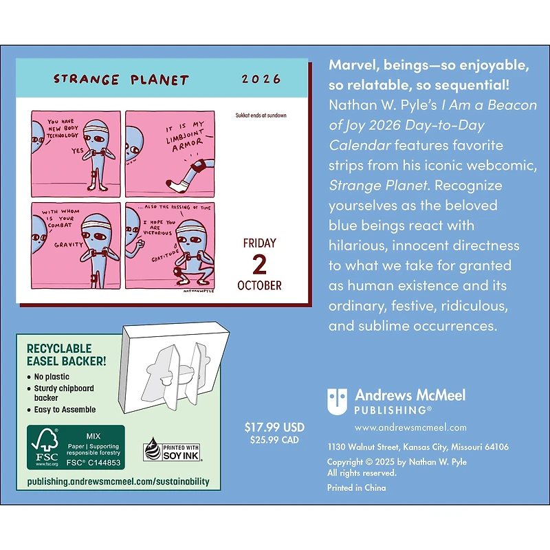 Strange Planet 2026 Box Calendar