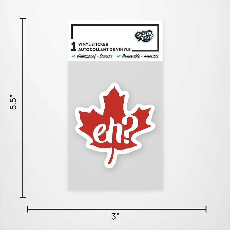 Eh? Maple Leaf Vinyl Sticker