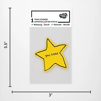 You Tried Comic Sans Gold Star Vinyl Sticker
