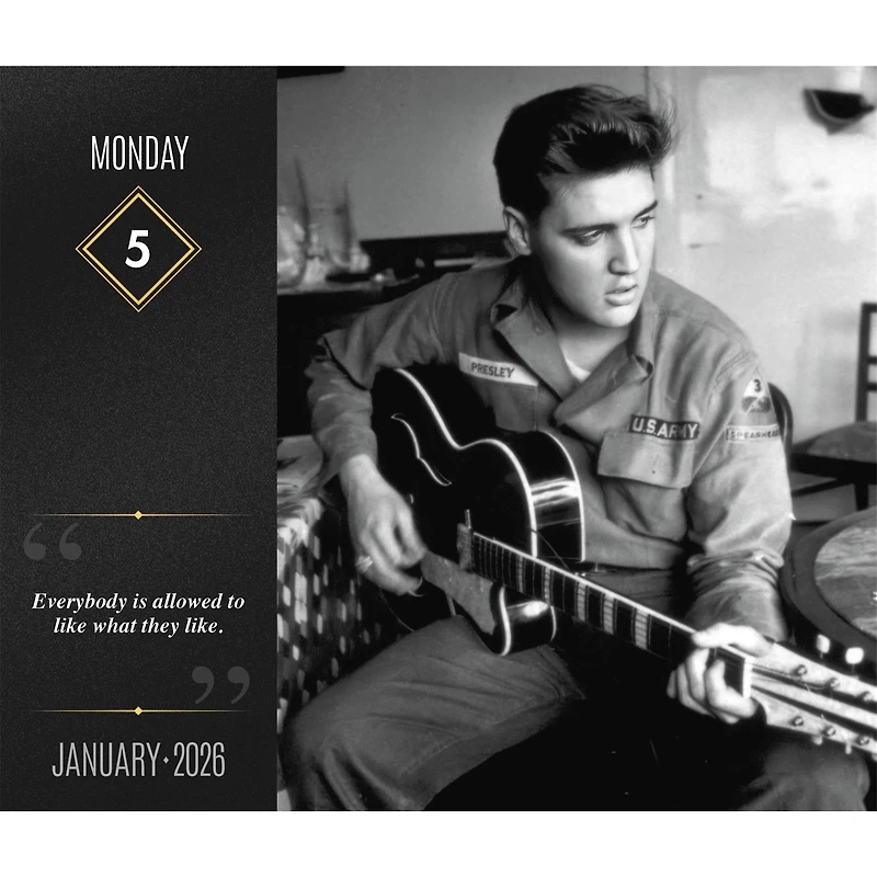 Elvis Presley 2026 Box Calendar