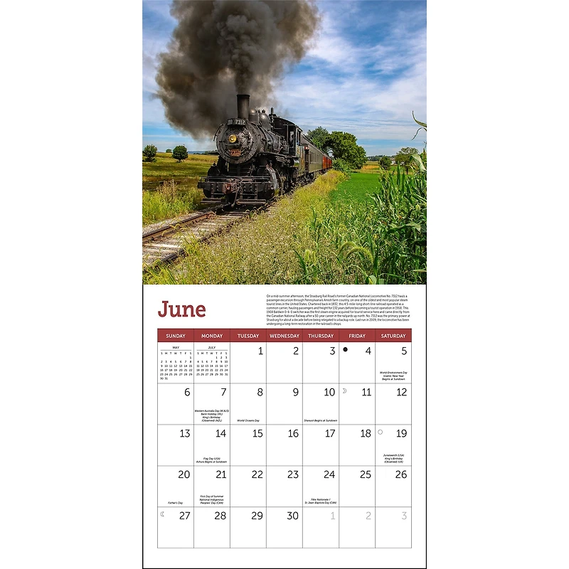 Steam Trains 2027 Mini Calendar