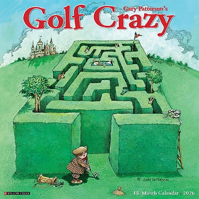 Gary Patterson Golf Crazy 2026 Wall Calendar