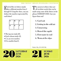 Mensa 365 Brain Puzzlers 2026 Box Calendar