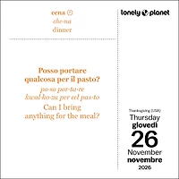 Lonely Planet: Italian Phrasebook 2026 Box Calendar - Online Only