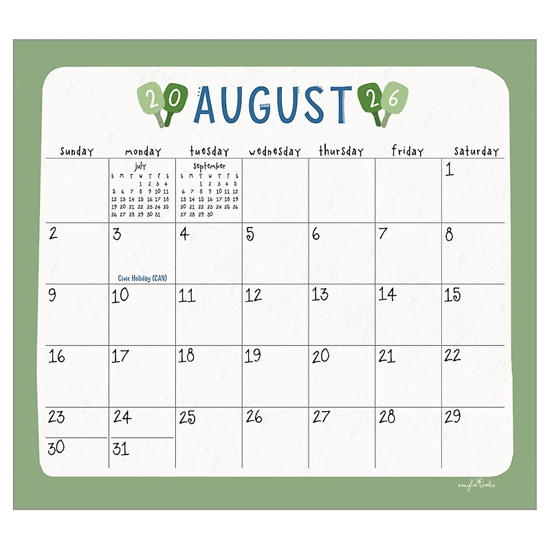 Pickleball 2026 Deluxe Wall Calendar - Online Only