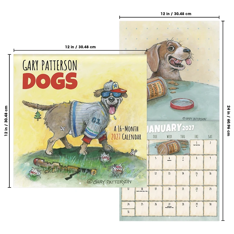 Gary Patterson - Dogs 2027 Wall Calendar - Online Only