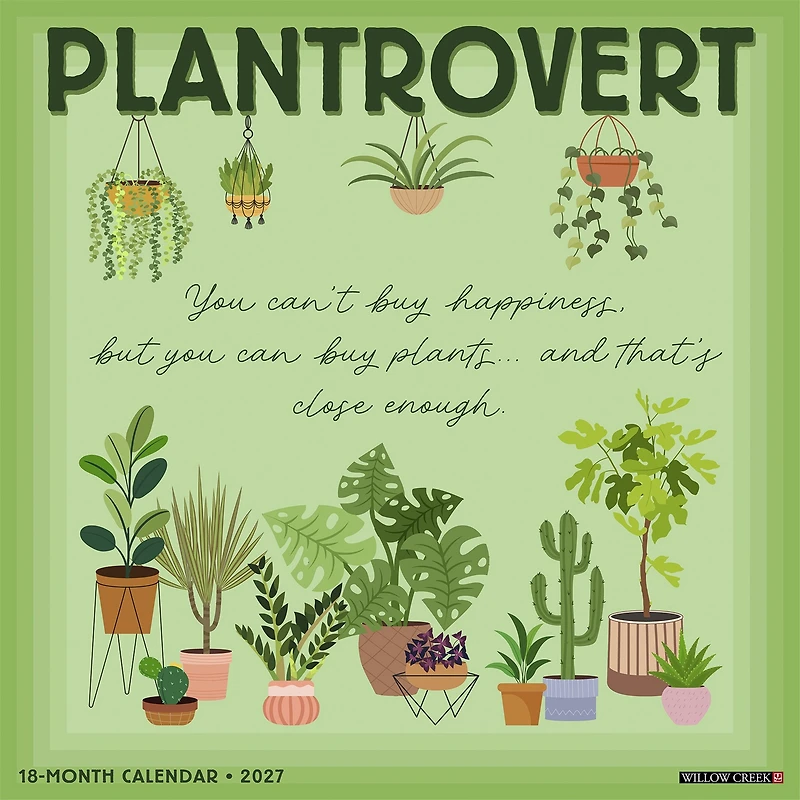 Plantrovert 2027 Wall Calendar