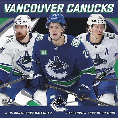 NHL Vancouver Canucks 2027 Wall Calendar