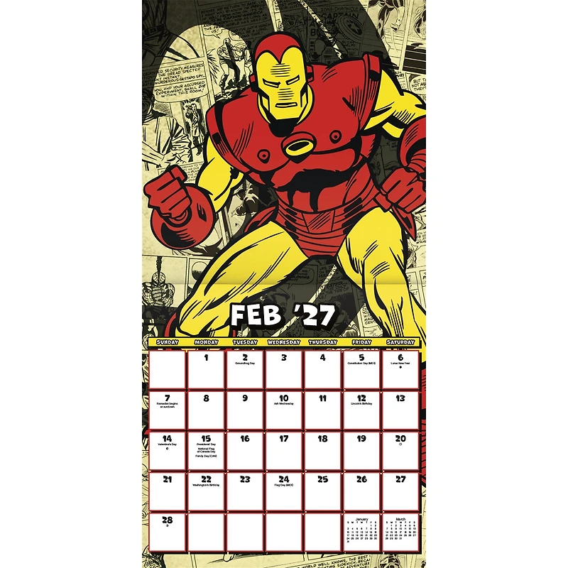 Marvel Comics 2027 Wall Calendar