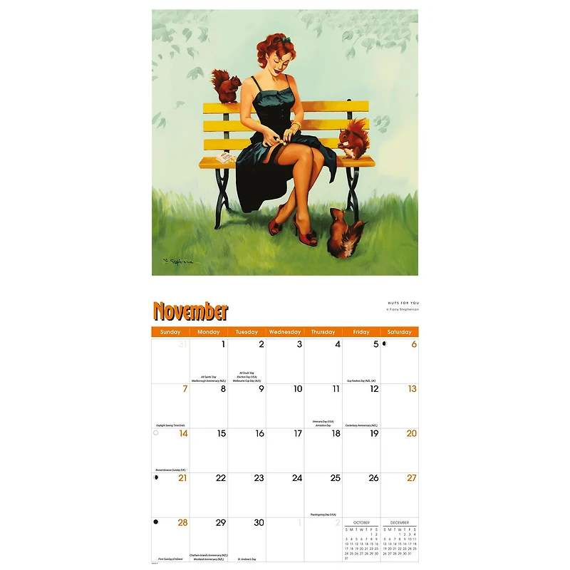 Pin Ups 2027 Wall Calendar
