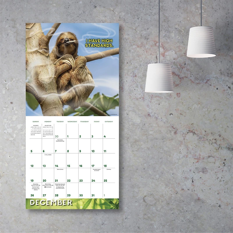 Stoner Sloths 2027 Wall Calendar