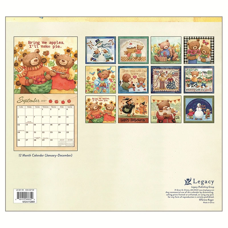 Bears 2027 Wall Calendar