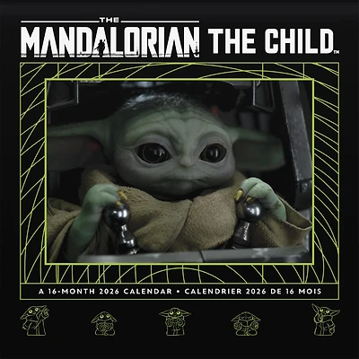 Star Wars Mandalorian Grogu Bilingual 2026 Mini Calendar