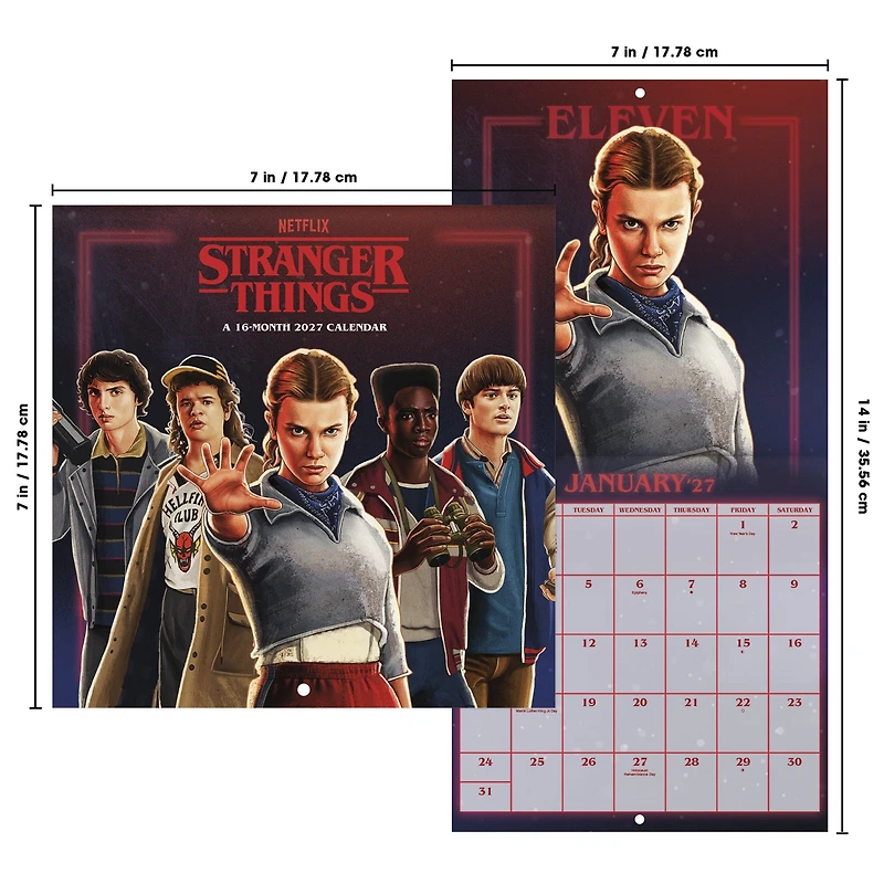 Stranger Things 2027 Mini Calendar