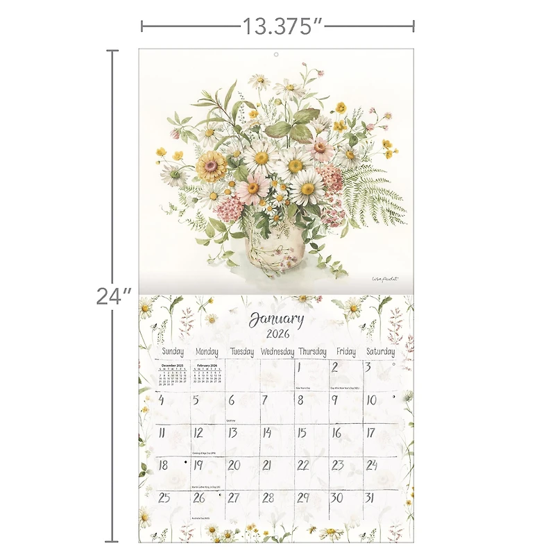 Watercolor Seasons 2026 Wall Calendar - Online Only