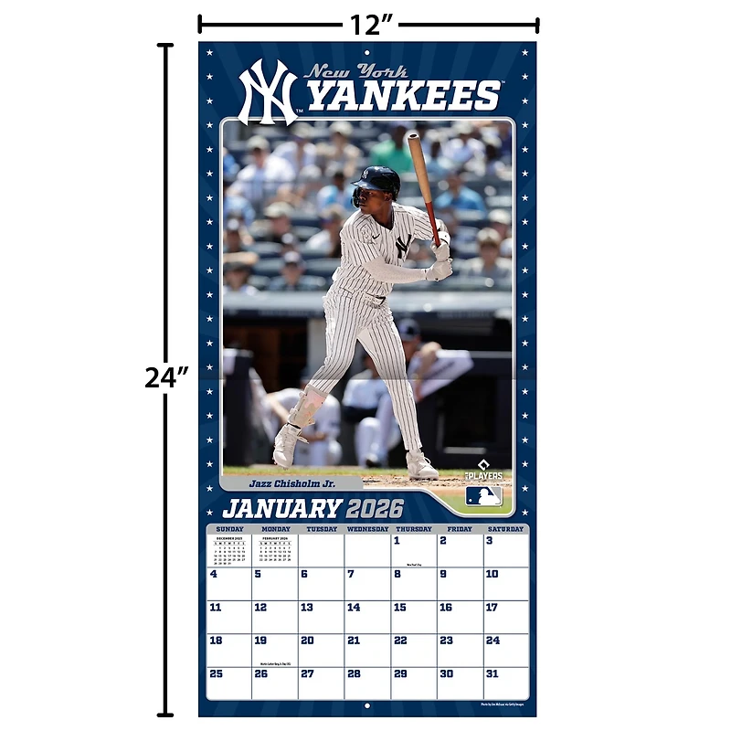 MLB New York Yankees 2026 Wall Calendar