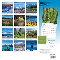 British Columbia 2026 Wall Calendar