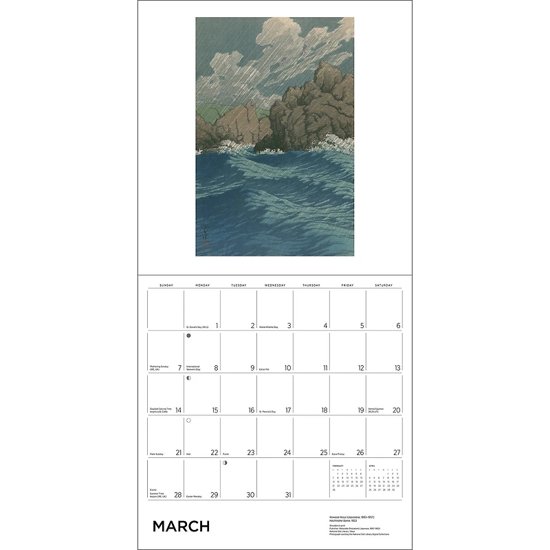 Kawase Hasui 2027 Wall Calendar