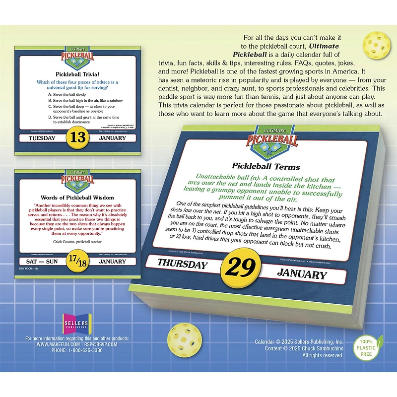 Ultimate Pickleball 2026 Box Calendar