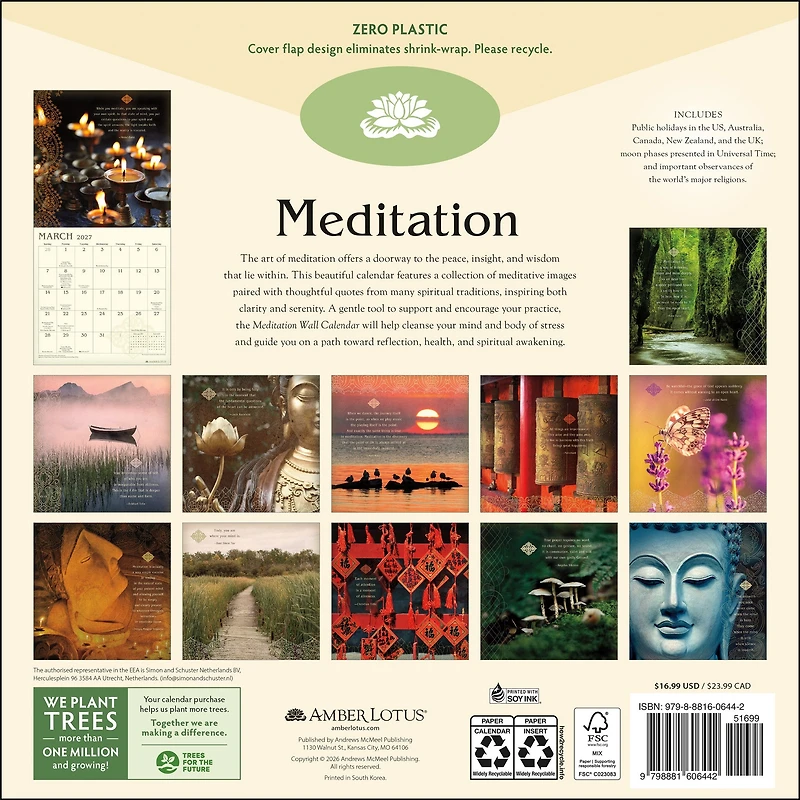 Meditation 2027 Wall Calendar - Online Only