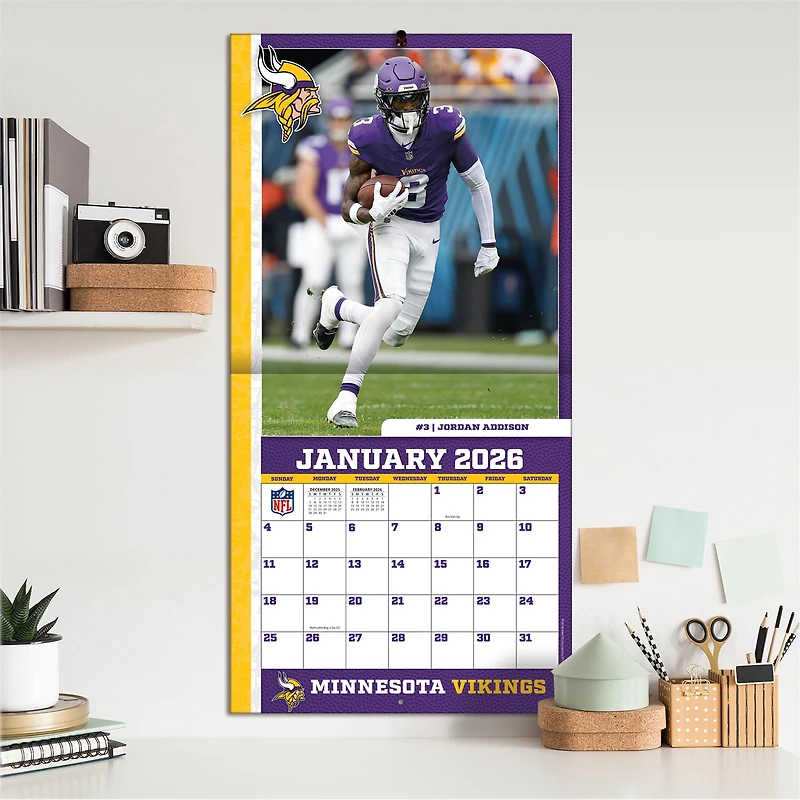 NFL Minnesota Vikings 2026 Wall Calendar