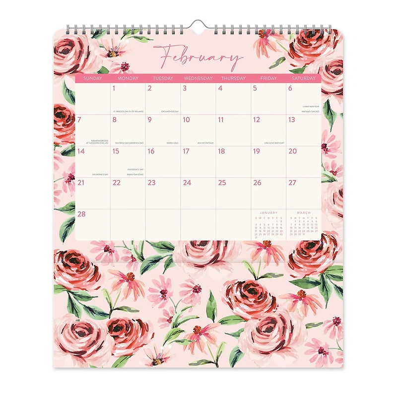 Bell Flora Pockets Plus 2027 Wall Calendar
