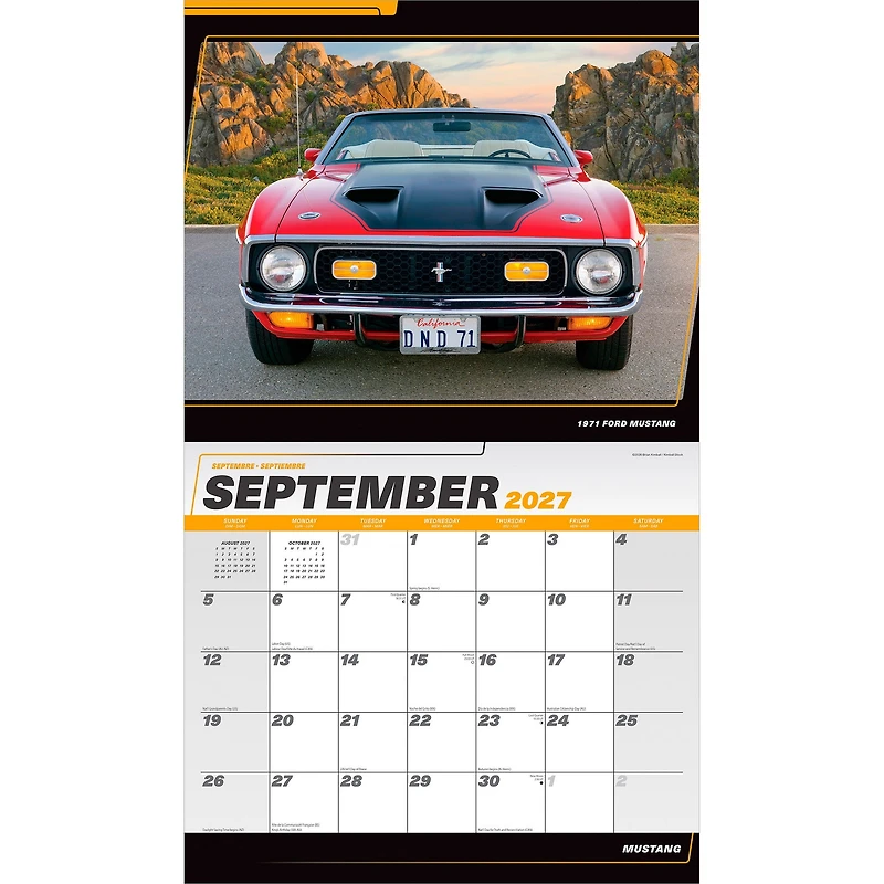Mustang 2027 Wall Calendar