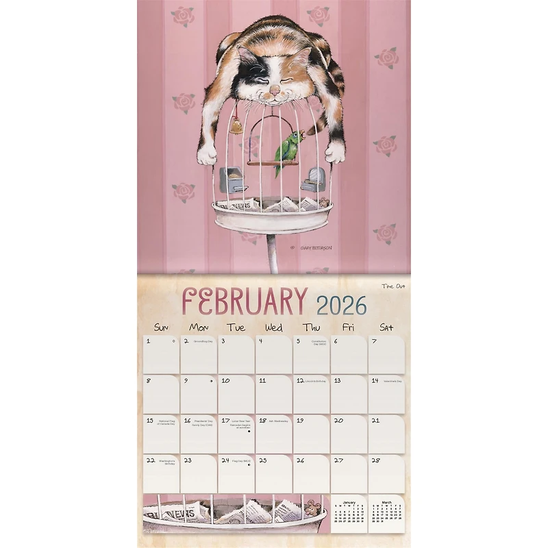 Gary Patterson Cats 2026 Mini Calendar