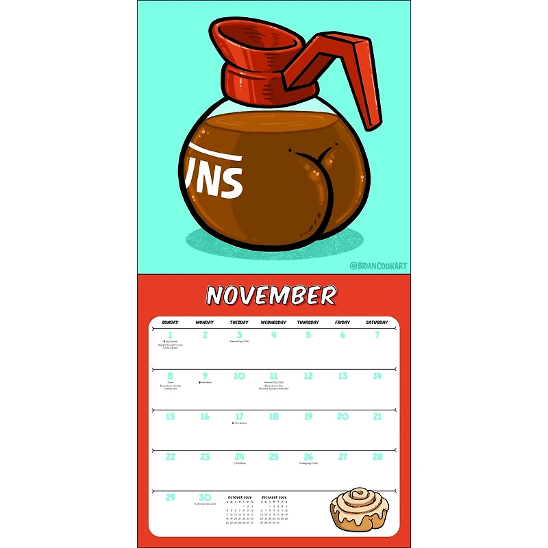 Butts On Things 2026 Wall Calendar