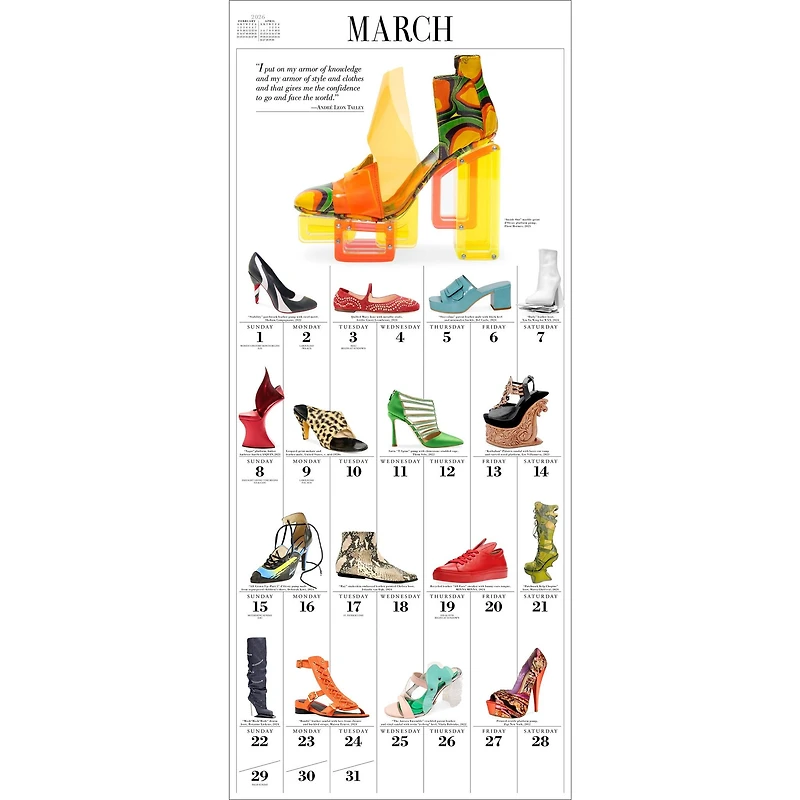 Shoes 365 2026 Wall Calendar