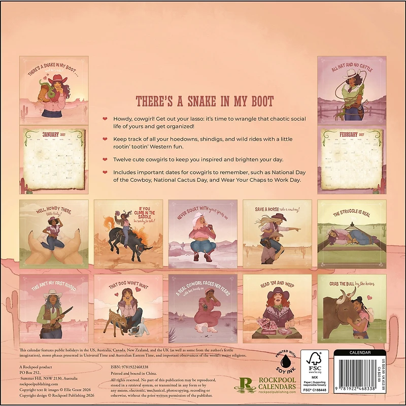 There's a Snake in My Boot 2027 Wall Calendar