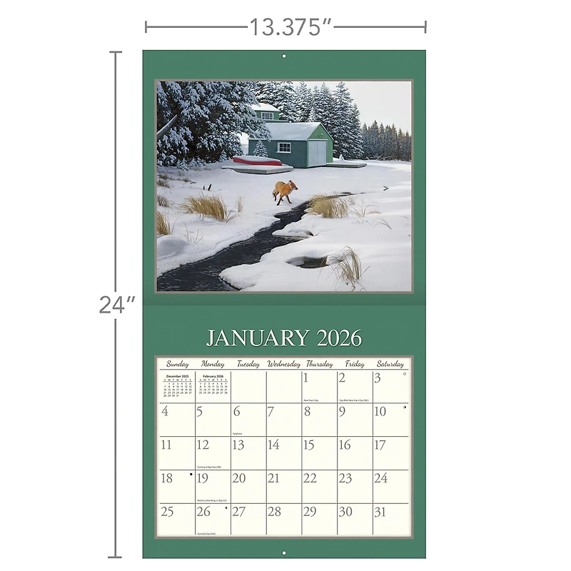 Cottage Country 2026 Deluxe Wall Calendar