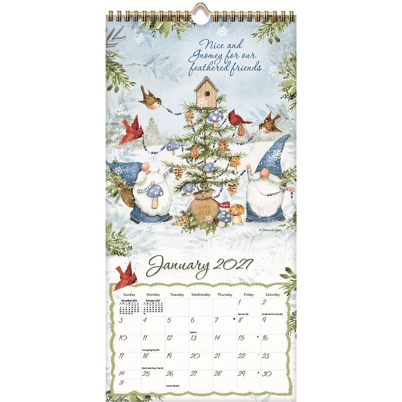 Gnome Sweet Gnome 2027 Slim Calendar
