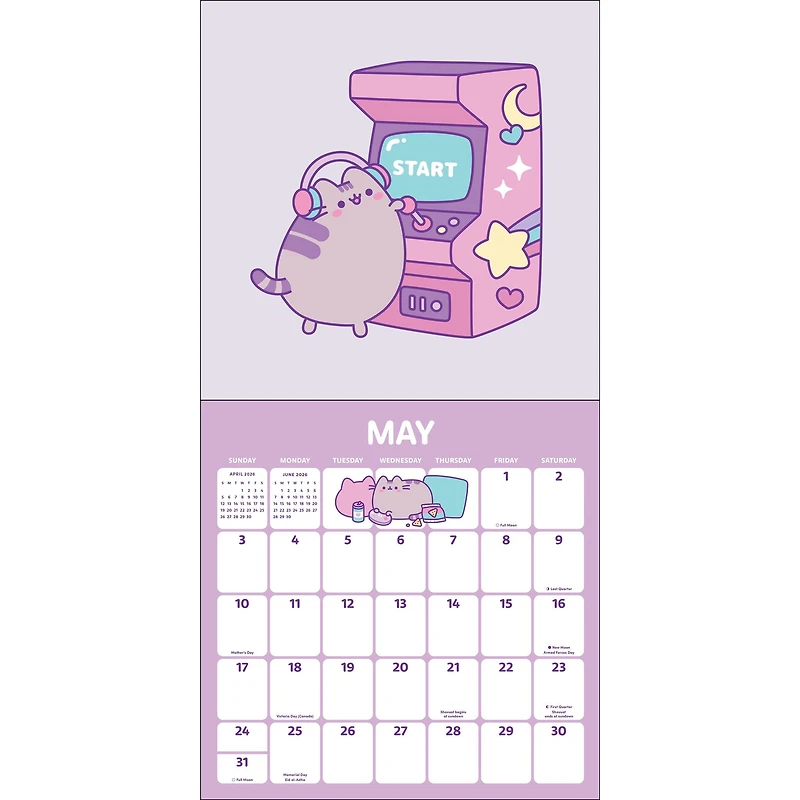 Pusheen 2026 Wall Calendar