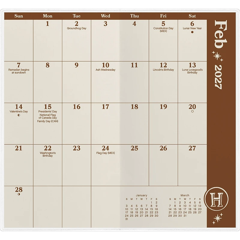 Harry Potter 2027 Pocket Calendar