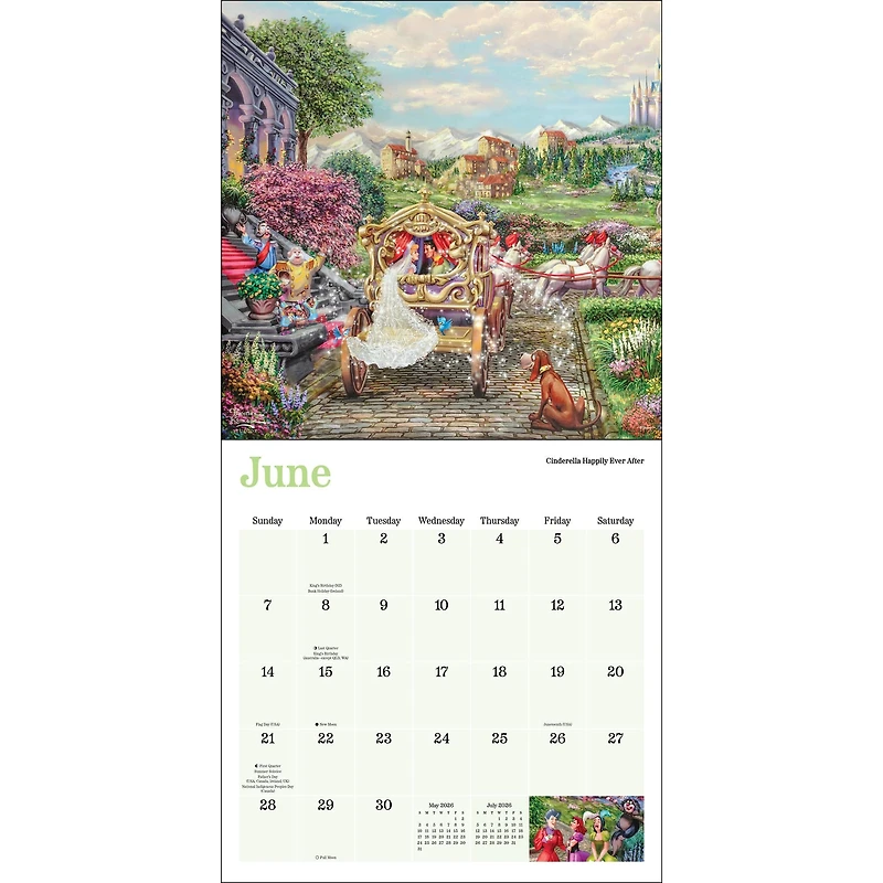 Kinkade Disney Dreams Collection 2026Wall Calendar
