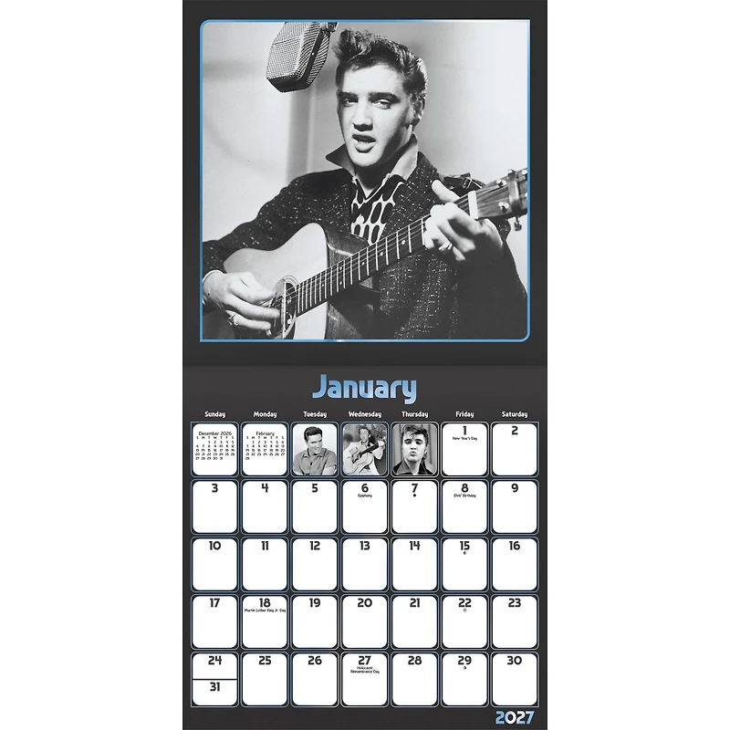 Elvis Presley Collector's 2027 Wall Calendar - Online Only